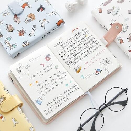 1pcs 3274 Cute Leather Notebook Stationery Handbook Student Clean Notepad Book