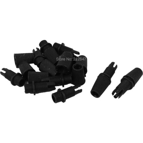 10pcs Thread Adjustable Clamps Ceiling Light Cable Clips Grommet Black