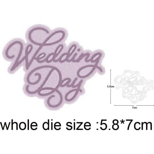 2020 New Metal Cutting Dies Words Wedding Day Craft Dies Scrapbooking dies Paper Cards Making Embossing Die Cut stencils dies