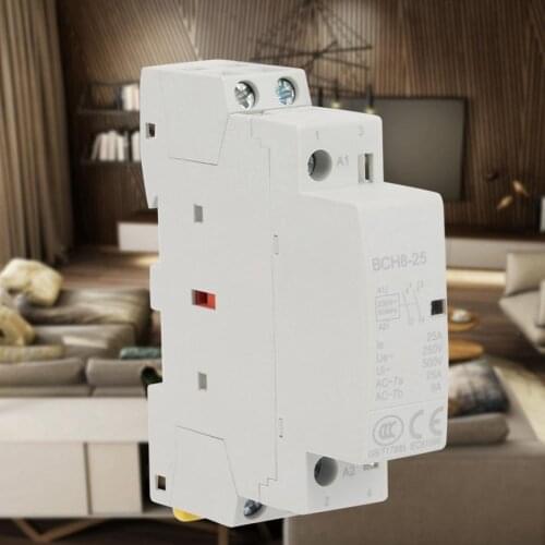 2P 25A 220V/230V Contactor 2NO 50/60HZ Din Rail Household AC Contactor contacteur modulaire
