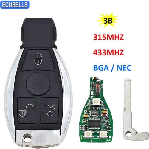 3 Button Remote Car Key 315MHz 433Mhz BGA NEC Chip For Mercedes Benz A B C E S Class W203 W204 W205 W210 W211 W212 W221 W222