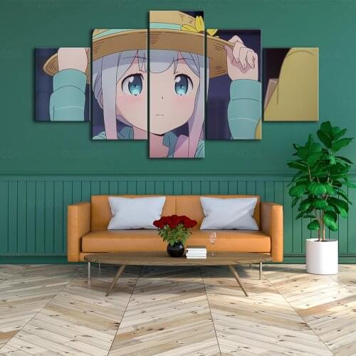 Canvas Hd Prints 5 Pcs Pictures Wall Art Painting Anime Home Decoration Modular Eromanga Sensei Posters For Living Room Frame