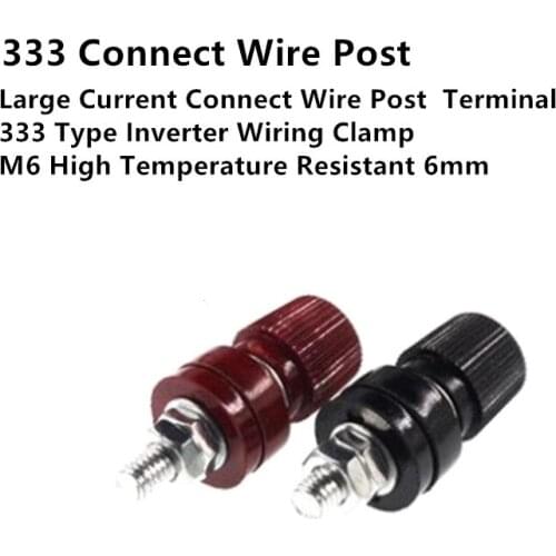 5pcs Red Black 6mm Audio Terminal Grounding Wire Column for Welding Machine Inverter Post Connector