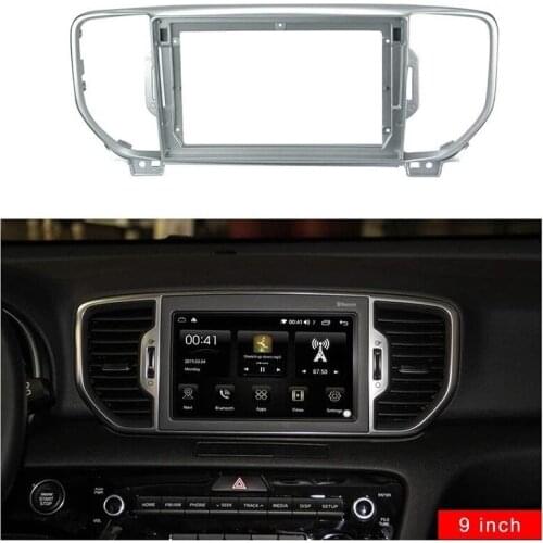 9 Inch Car DVD Fascia Trim Kit 2 Din Fascia Audio Fitting Adaptor Fascia Frame for KIA KX5 (SPORTAGE R) 2016-2017