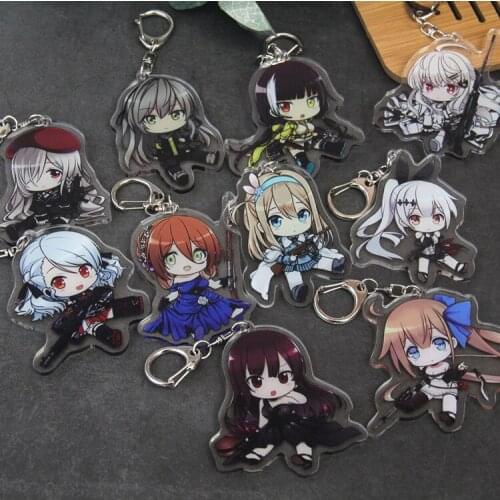 Game Girls Frontline MA41 M16 AR15 SOPMODII RO635 Acrylic Keychain Cosplay Itabag Cartoon Figure Pendant Keyring Xmas Gift