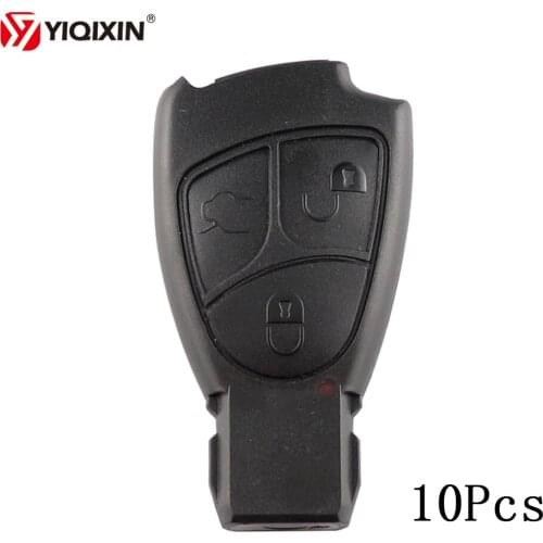 YIQIXIN 10Pcs 2/3/4 Button Remote Key Shell For Mercedes Benz C B E Class W203 W211 W204 YU BN CLS CLK Car Key Replacement Case