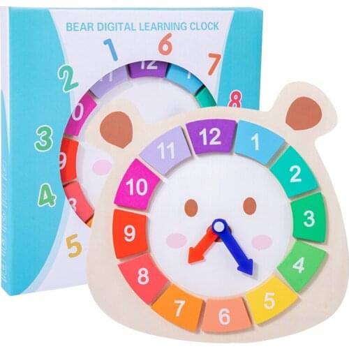 Montessori Childrens Clock Toys Cognitive Digital Time Fun Learning Games Clocks Early Learning Educational Toys For Children