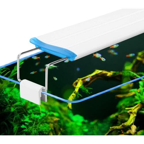 90-260v Aquarium Clip light Super thin Fish tank Planted Aquarium lamp 18-71cm LED Aquarium Lighting EU Power
