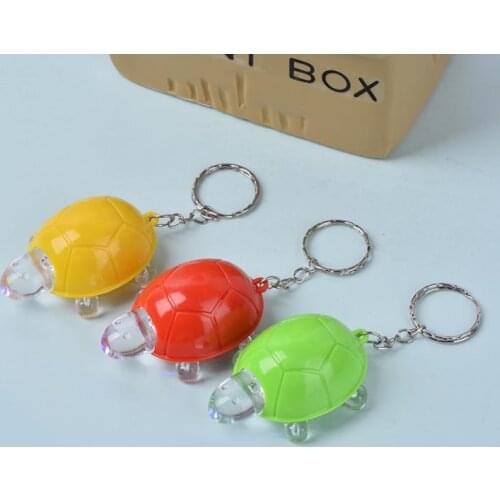 Small Mini Turtle Key Chain Key Ring Outdoor Flashlight Christmas Halloween Party Gift for Men Women Wholesale SN3753