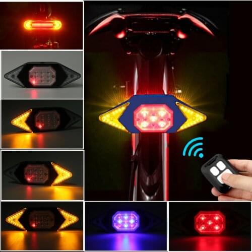 Newest Bike Bicycle LED Rear Taillight Turn Light MTB Cycling Wireless Remote Laser Steering Signal Light Bicycle Accessories