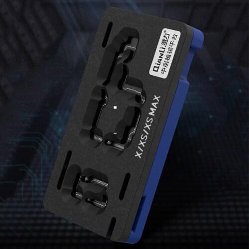 QianLi 3D BGA Reballing Stencil Platform for iPhone X XS XSMAX 11 Pro Max Motherboard Middle Layer Plant Tin Plate Soldering Net