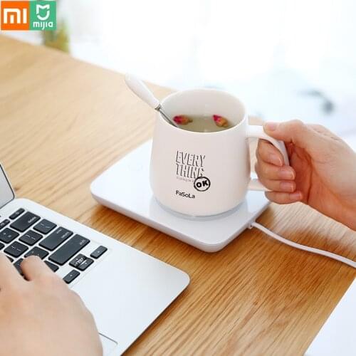 XIAOMI Mijia Cup Warmer USB Mug Heater Hot Milk Makers Heating Coaster Thermostat 55 Celsius Hot Water Cup for Coffee Milk Tea