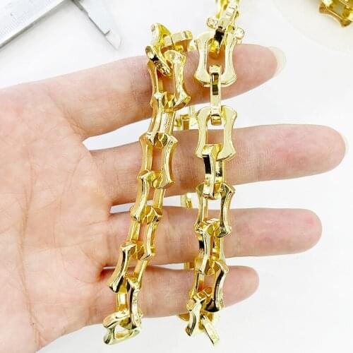3 Meters Gold Plated Geometric jewelry chain necklace making Punk chain long chain Handmade Fashion jewelry accessories 51398