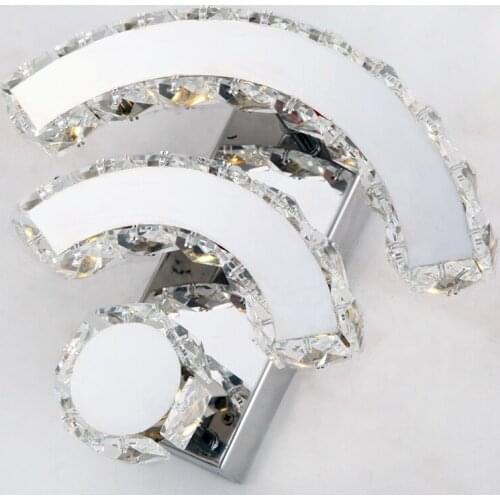 Simple creative LED crystal bedroom bedside Hotel stairway corridor restaurant WiFi wall lamp