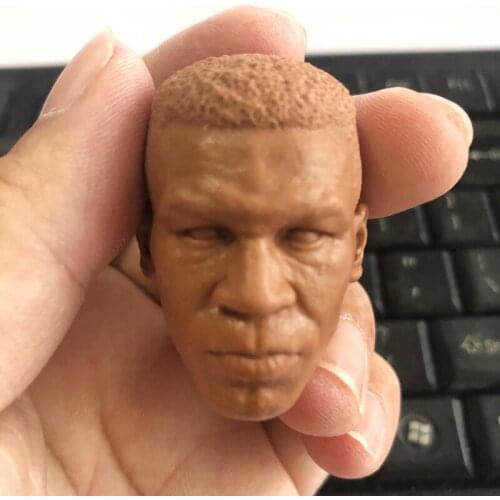 Blank 1/6 Scale Boxing Champion Tyson Head Sculpt Unpainted Fit 12" Figure