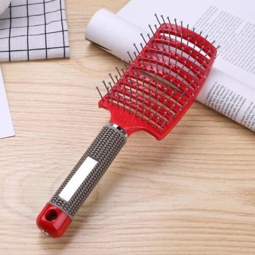 Hair Comb Scalp Massage Comb Hairbrush Anti-Static Nylon Women Wet Curly Detangle Hair Brush for Salon Hairdressing Styling Tool
