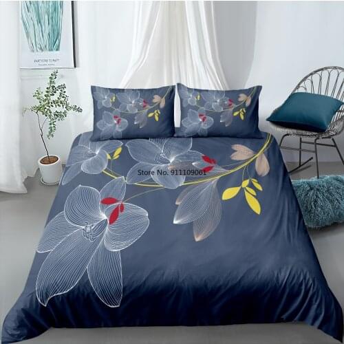 Luxury 3D Bedding Set Flower Printed Duvet Cover King Queen Size Home Bed Cover Comforter Covers High Quality Nordic Quilt Cover