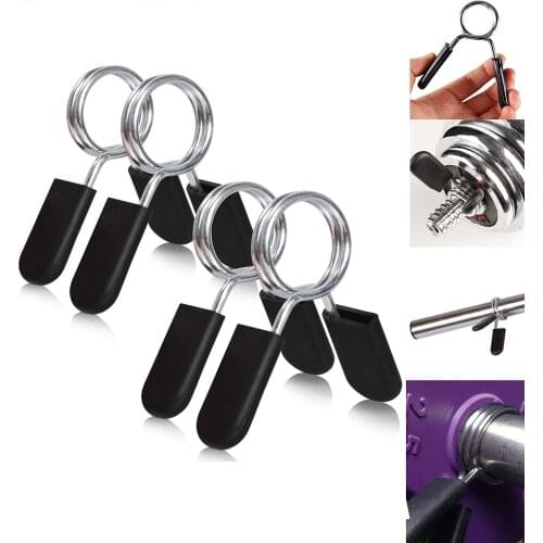 2pcs 25/28/30 mm Fitness Barbell Clip Spring Dumbbell Clamp Collar Gym Standard Lifting Kit Barbell Lock Weight Collar Clips Bar