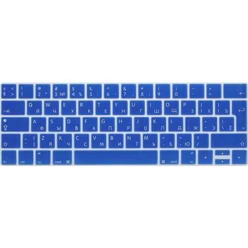 Euro Russian Silicone Keyboard Cover Protector For New MacBook Pro 13 A1706 and Pro 15 A1707 With Touch Bar Release 2017 covers