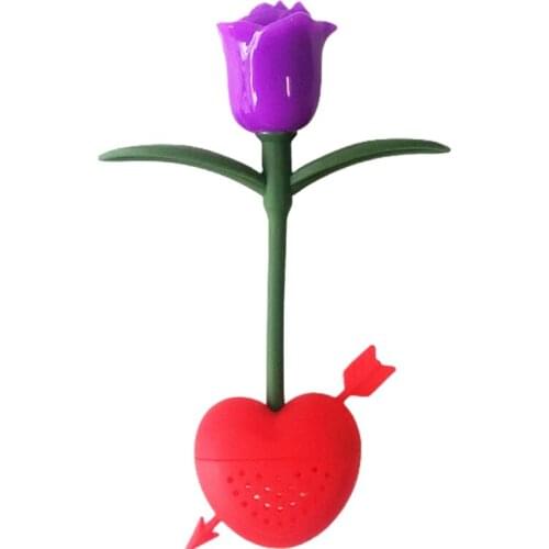 Tea Infuser Rose Flower Filter Diffuser Loose Tea Silicone Strainer for Different Mugs and Leaves Bar Tool Kitchen Gadget