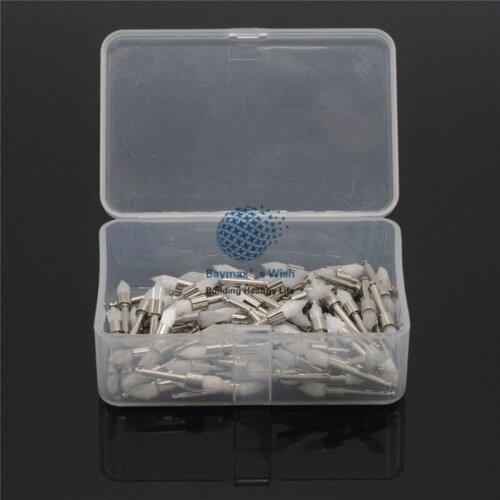 Dental Lab Oral Clinic 100Pcs Prophy Brush White Nylon Tapper Polishing Brush In a Box BEST SALE