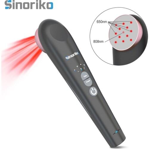 Cold Laser Red Light Therapy Device, LLLT for Shoulder, Joint, Muscle Pain Reliever, Safe for Pet, 3 Power/4 Timer, Black Color