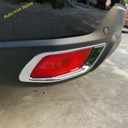 Lapetus Outside Car Rear Fog Lights Lamps Frame Cover Trim 2 Piece Fit For Subaru Forester 2019 2020 2021 / ABS Auto Accessories