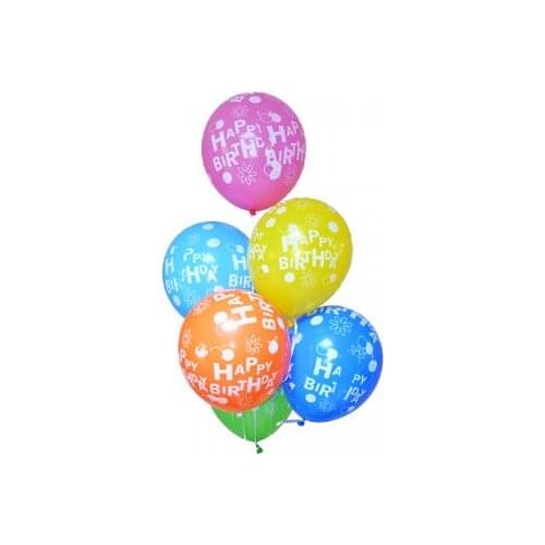 Happy Birthday Printed Balloon 100 Pcs
