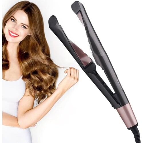 2 in 1 Twist Hair Straightener Curler Ceramic Curling Iron Professional Wet Dry Flat Iron Thermostat Twist Curler Styling Tool