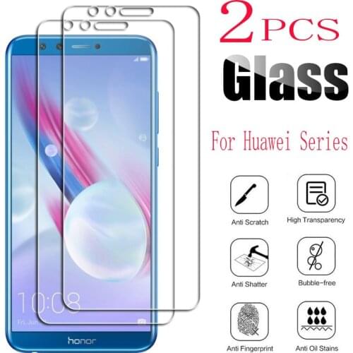 2PCS Tempered Glass For Huawei Honor 6C Pro 6A 8 Lite Pro 9 6X 6C 5C Y3 Y6 Y7 Prime 2018 Protective Film Screen Protector Cover