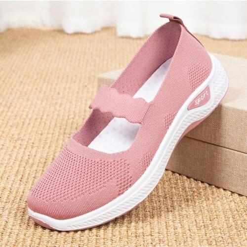 PUPUDA New Sneakers Women Breathable Walking Sport Sneakers Shoes Women Casual Shoes 2021 Slip On Flat Shoes Ladies