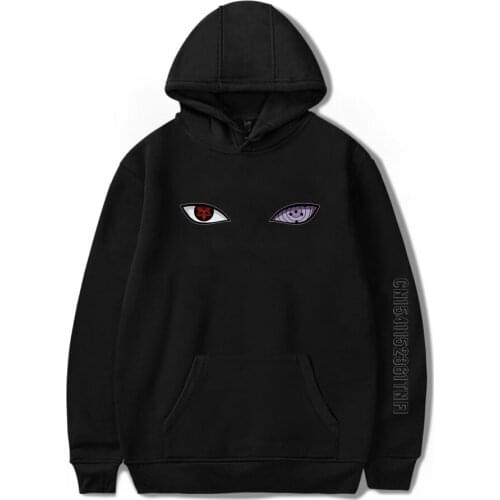 2021 New Arrival Harajuku Anime Hoodies Printed Women Uchiha Uzumaki Hatake Eyes Pullover Sweatshirt Female Top Streetwear
