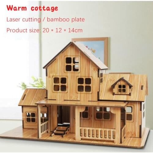 25# 3d Toy Puzzle Diy House Villa Kids Boys Girls Educational House Paper Puzzle,develop Childrens Educational Puzzle Toys