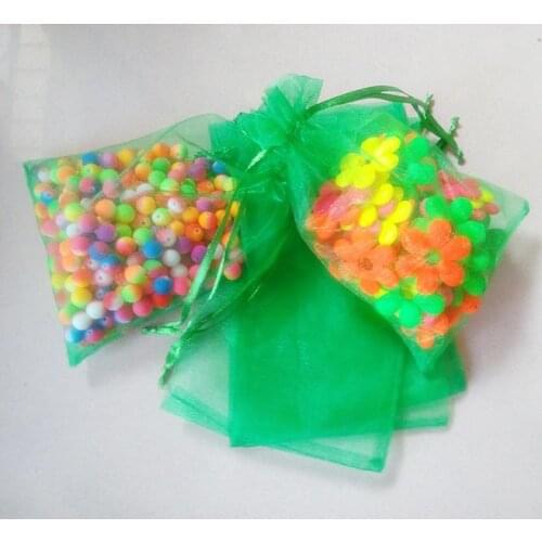 500pcs Grass green organza gift bags 20x30cm party bags for women event wed Drawstring bag Jewelry Display Bag diy accessories