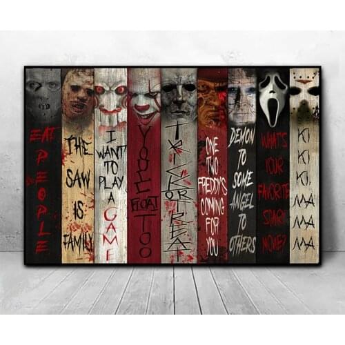 5D Full Square Round Diamond Painting Horror Movie Skull Head Puppet Style Embroidery Diamond Mosaic Cross Stitch Kits Picture