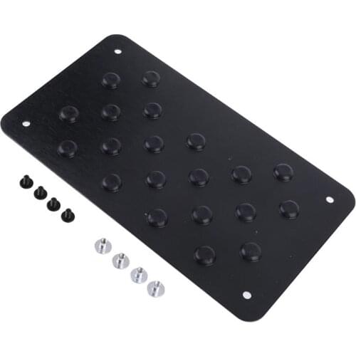 Aluminum Car Floor Mat Patch Non-slip Heel Plate Footrest Carpet Pedal Pad U90C