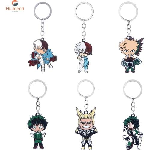 Anime My Hero Academia Keychain Todoroki Shouto Cosplay Metal High Quality Key Ring for Men Women Funny Cute Decorative Jewelry