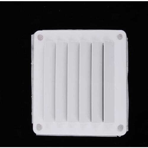 White Rectangular Louvered Vent Plastic Wall Ventilation 5.6x5"
