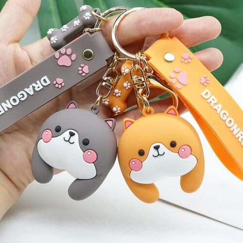 Free Shipping New Genuine Hot Sale Super Cute Corgi Keychain Puppy Cartoon Toy Pendant Gift Couple Style Child Christmas Gift