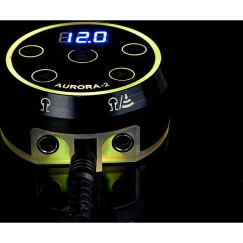 New Professional Mini AURORA II with I LCD Tattoo Power Supply with Power Adaptor for Coil & Rotary Tattoo Machines