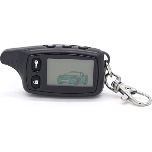 Keychain TW 9010 LCD Remote Control Key Fob+silicone case for Russian Version Tomahawk TW9010 two way car alarm system TW-9010