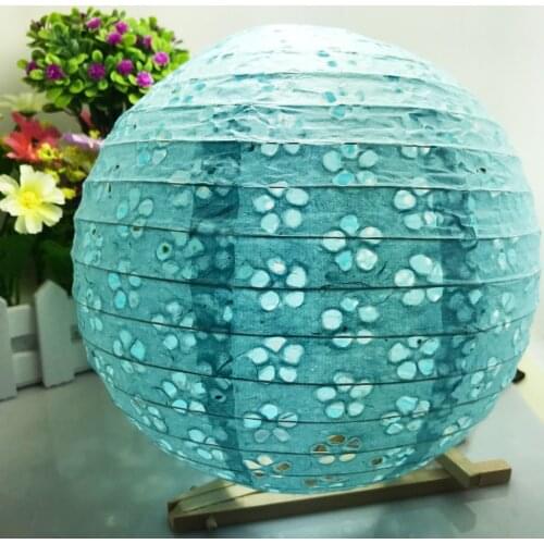 New Chinese 8-10-12 Inch Blue Color style Hollow Paper Lanterns wedding lanterns paper lampshade holiday party supplies