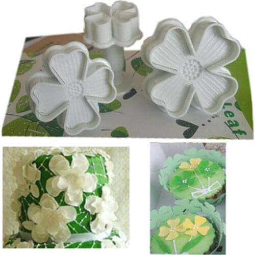 DIY Four-leaf clover stainless steel mold fondant baking tools Cookie Tools cake decoration tools Valentines Day Easter