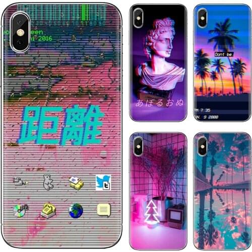 Designer Silicone Phone Case Vaporwave Aesthetics For Samsung Galaxy A10 A30 A40 A50 A60 A70 a12 a31 a41 a51 a71 a20e a21s M30