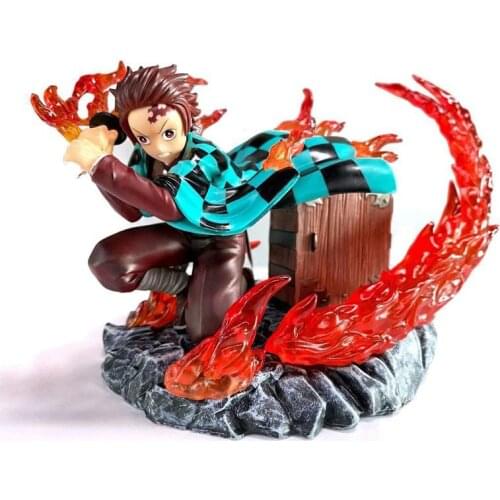 15cm Anime Devils Blade Action Figure Kimetsu No Yaiba Kamado Tanjiro Pvc Collectable Model Figurine Demon Slayer Decor Toys