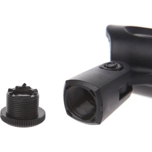 Flexible Microphone Mic Stand Accessory Plastic Clamp Clip Holder Mount Black
