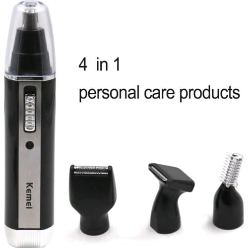 KM-6630 4-In-1 Multifunctional Electric Nose Hair Trimmer Rechargeable Shaver Clipper Shaving Scraping Shaping Device Safe Face