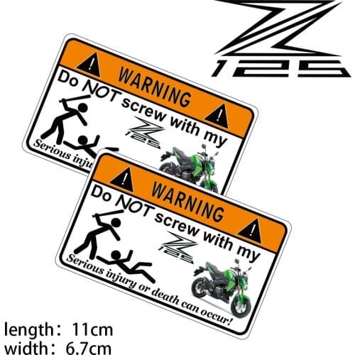 KODASKIN Motorcycle Cheap 2D Creative Warning Sticker Decal Accessories for Z125