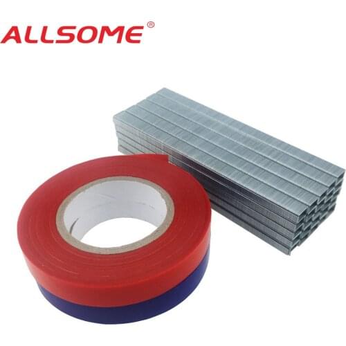 ALLSOME Plant Branch Hand Tying Machine Flower Vegetable Garden Tapetool Tapener Gardening Tapes + Staples HT1625