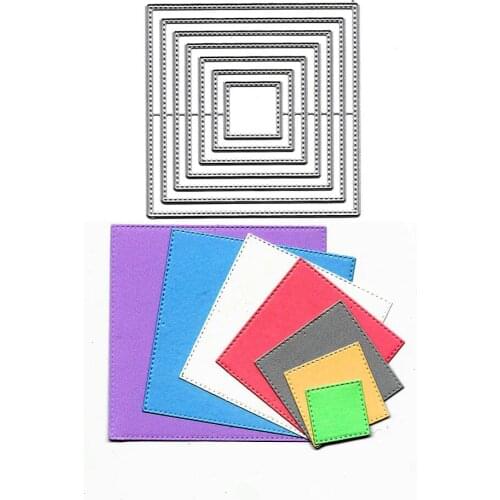 Metal Dies Scrapbooking Square Frame Embossing Cutting Die Troqueles For Album Card Making Decor Art And Craft Stamps And Dies